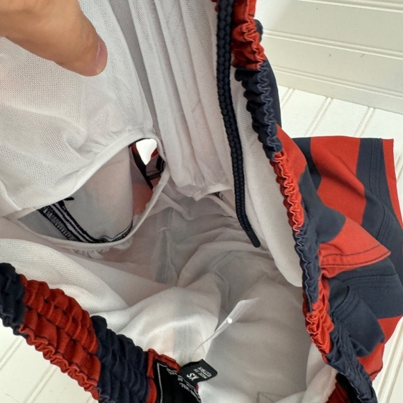 Todd Snyder Red and Navy Swim Trunks - Picture 5 of 6